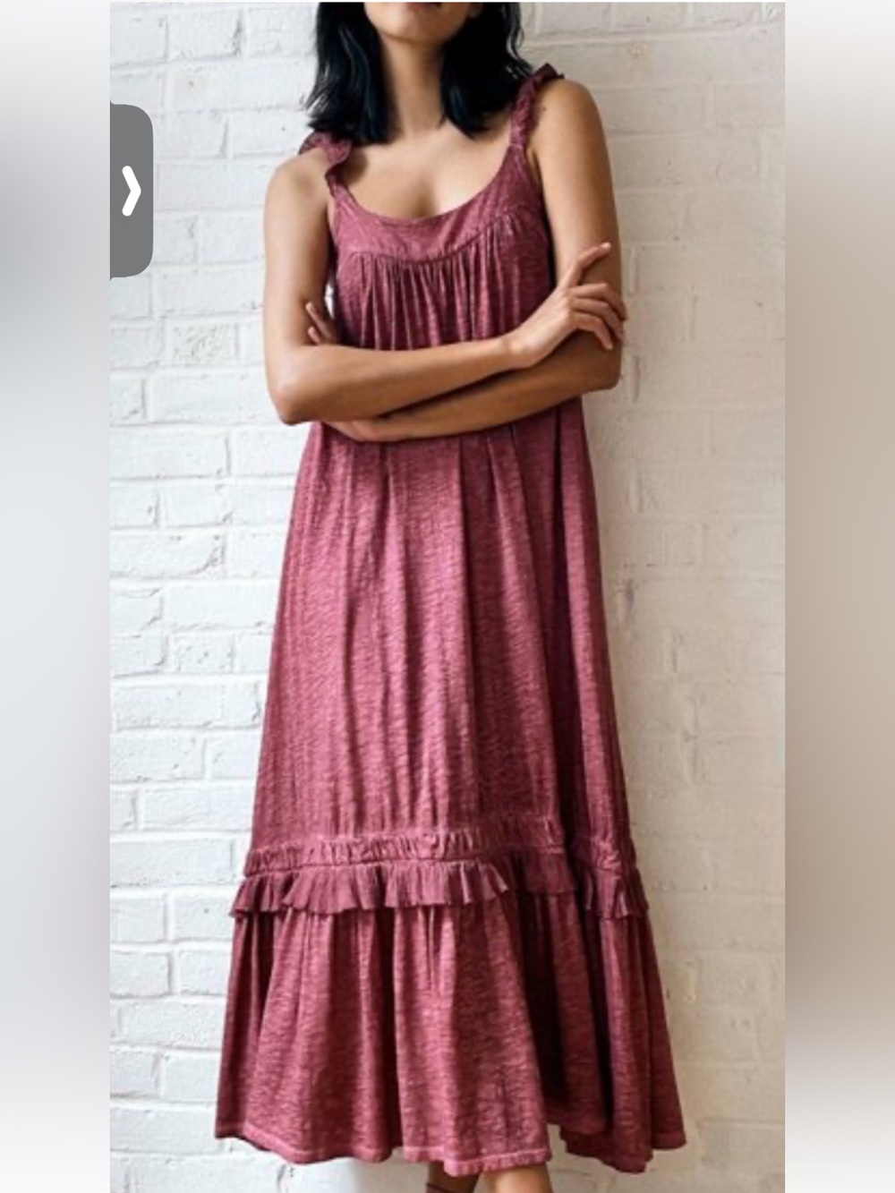 Size large Saturday Sunday dress by Anthropologie. Britt tiered midi dress. - Picture 1 of 4